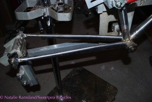 chainstays mitered to bottom bracket