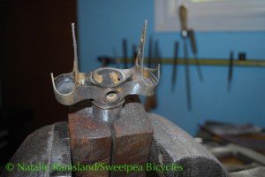 upside down fork crown